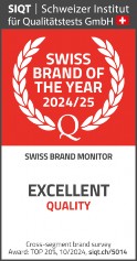 SIQT Swiss Brand of the Year 2024/25 – Excellent Quality, Top 20 %